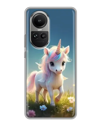 Чехол для OPPO Reno 10 с картинкой «Единорог на поляне» Чехол для OPPO Reno 10 с картинкой «Единорог на поляне»