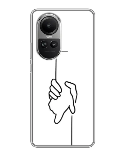 Чехол для OPPO Reno 10 с картинкой «Рука держит» Чехол для OPPO Reno 10 с картинкой «Рука держит»