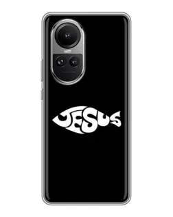 Чехол для OPPO Reno 10 с картинкой «Рыба Jesus» Чехол для OPPO Reno 10 с картинкой «Рыба Jesus»