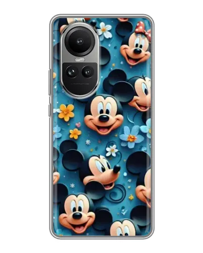 Чехол для OPPO Reno 10 с картинкой «Паттерн Микки и Минни» Чехол для OPPO Reno 10 с картинкой «Паттерн Микки и Минни»