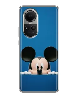 Чехол для OPPO Reno 10 с картинкой «Микки выглядывает»