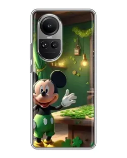 Чехол для OPPO Reno 10 с картинкой «Микки в мастерской»