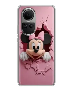 Чехол для OPPO Reno 10 с картинкой «Минни сквозь стену»