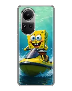 Чохол для OPPO Reno 10 з картинкою «Спанч Боб на гідроциклі» Чохол для OPPO Reno 10 з картинкою «Спанч Боб на гідроциклі»