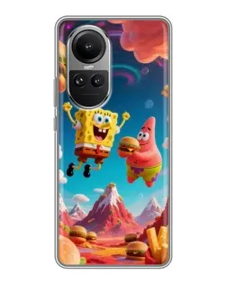 Чехол для OPPO Reno 10 с картинкой «Космический фастфуд»