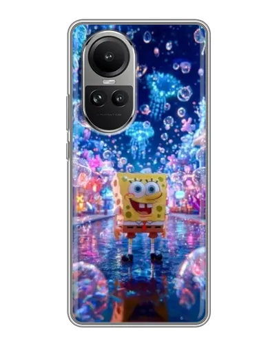 Чехол для OPPO Reno 10 с картинкой «Неоновый океан»