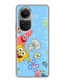 Чехол для OPPO Reno 10 с картинкой «Веселые пузырьки»