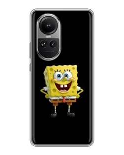 Чехол для OPPO Reno 10 с картинкой «Классический Губка Боб»