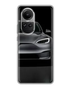 Чехол для OPPO Reno 10 с картинкой «Tesla Model S Look»