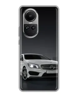Чехол для OPPO Reno 10 с картинкой «Mercedes AMG GT Silver»