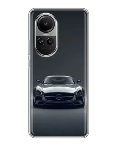 Чехол для OPPO Reno 10 с картинкой «Mercedes на черном»