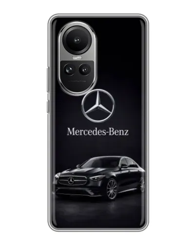 Чехол для OPPO Reno 10 с картинкой «Mercedes — решетка радиатора»