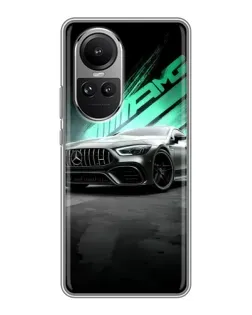 Чехол для OPPO Reno 10 с картинкой «Темный Mercedes AMG»