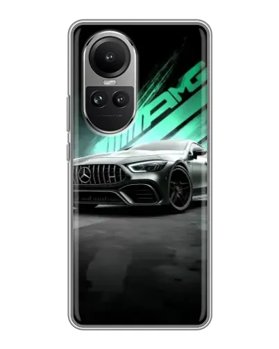 Чехол для OPPO Reno 10 с картинкой «Темный Mercedes AMG»