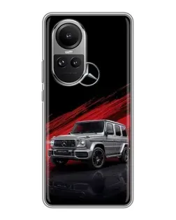 Чехол для OPPO Reno 10 с картинкой «Mercedes G-Class красный»