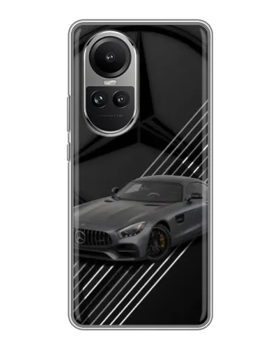 Чехол для OPPO Reno 10 с картинкой «Mercedes AMG — графика»