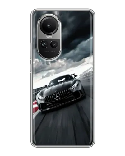 Чехол для OPPO Reno 10 с картинкой «Гоночный Mercedes AMG»