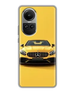 Чехол для OPPO Reno 10 с картинкой «Желтый Mercedes GT»