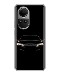 Чехол для OPPO Reno 10 с картинкой «Audi — ночной контур»