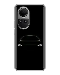 Чехол для OPPO Reno 10 с картинкой «Взгляд Audi в темноте»