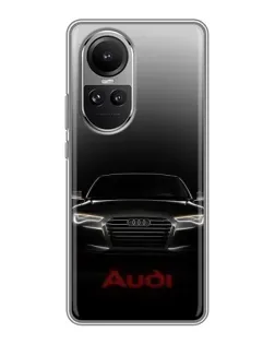 Чехол для OPPO Reno 10 с картинкой «Audi — градиентный контур»