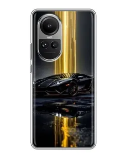 Чехол для OPPO Reno 10 с картинкой «Ночной Lamborghini драйв»