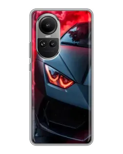 Чехол для OPPO Reno 10 с картинкой «Lamborghini красное сияние»