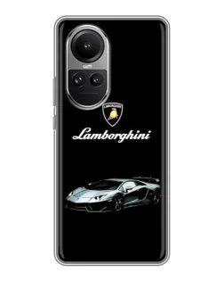 Чехол для OPPO Reno 10 с картинкой «Логотип Lamborghini классика»