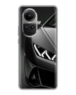 Чехол для OPPO Reno 10 с картинкой «Lamborghini фары детализация»