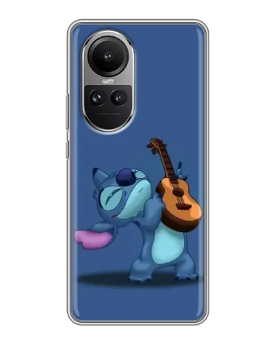Чехол для OPPO Reno 10 с картинкой «Стич с укулеле»