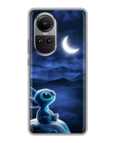 Чехол для OPPO Reno 10 с картинкой «Лунная ночь Стича»