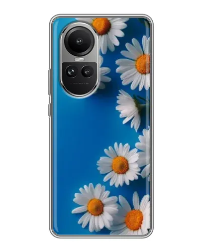 Чехол для OPPO Reno 10 с картинкой «Белоснежные маргаритки»