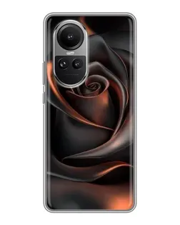 Чохол для OPPO Reno 10 з картинкою «Шовкова чорна троянда» Чохол для OPPO Reno 10 з картинкою «Шовкова чорна троянда»