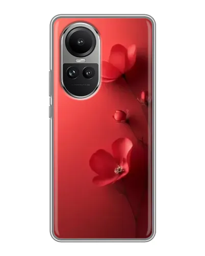 Чехол для OPPO Reno 10 с картинкой «Маковые соцветия»