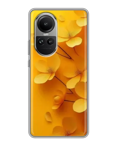 Чехол для OPPO Reno 10 с картинкой «Золотые лепестки»