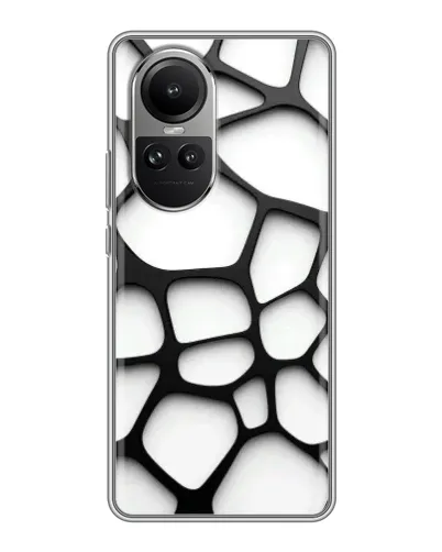 Чехол для OPPO Reno 10 с картинкой «Белая объемная сетка» Чехол для OPPO Reno 10 с картинкой «Белая объемная сетка»