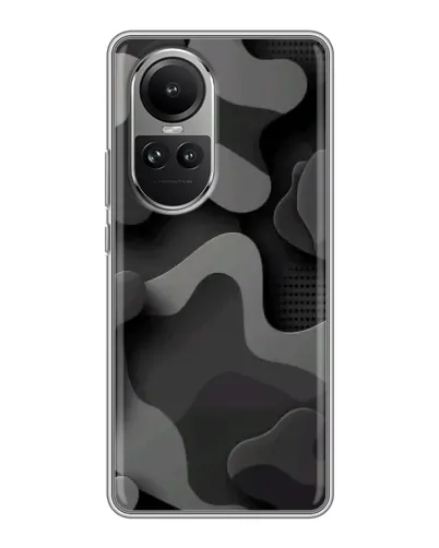 Чехол для OPPO Reno 10 с картинкой «Темный абстрактный камуфляж» Чехол для OPPO Reno 10 с картинкой «Темный абстрактный камуфляж»