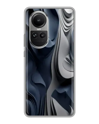 Чехол для OPPO Reno 10 с картинкой «Объемные синие складки» Чехол для OPPO Reno 10 с картинкой «Объемные синие складки»