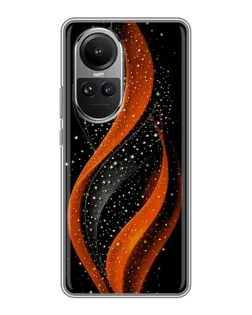 Чехол для OPPO Reno 10 с картинкой «Огненная звездная волна»