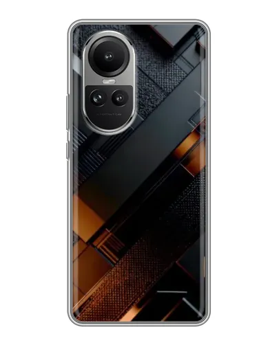 Чехол для OPPO Reno 10 с картинкой «Черные геометрические блоки» Чехол для OPPO Reno 10 с картинкой «Черные геометрические блоки»