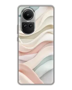 Чехол для OPPO Reno 10 с картинкой «Пастельные нежные волны»