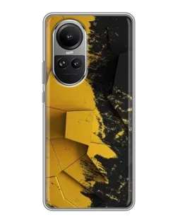 Чехол для OPPO Reno 10 с картинкой «Золотые осколки геометрии»