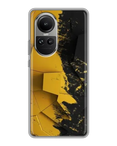 Чехол для OPPO Reno 10 с картинкой «Золотые осколки геометрии» Чехол для OPPO Reno 10 с картинкой «Золотые осколки геометрии»