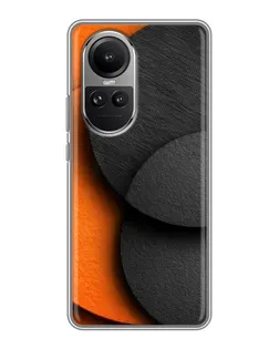 Чехол для OPPO Reno 10 с картинкой «Геометрия оранжевых кругов»