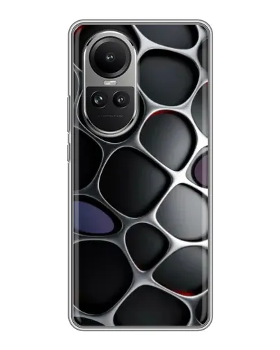 Чехол для OPPO Reno 10 с картинкой «Объемная темная решетка» Чехол для OPPO Reno 10 с картинкой «Объемная темная решетка»