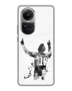 Чохол для OPPO Reno 10 з картинкою «Чорно-білий силует Мессі» Чохол для OPPO Reno 10 з картинкою «Чорно-білий силует Мессі»