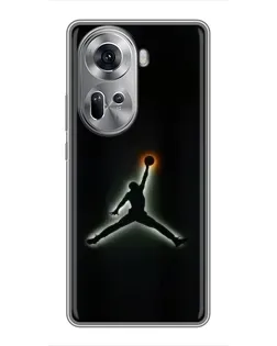 Чехол для OPPO Reno 11 5G с картинкой «Jordan Gradient Logo»