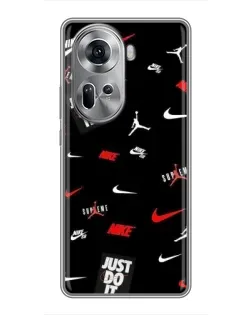 Чехол для OPPO Reno 11 5G с картинкой «Nike Mix Pattern»
