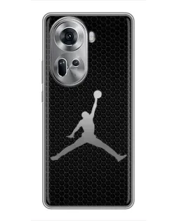 Чехол для OPPO Reno 11 5G с картинкой «Jordan Dark Carbon»