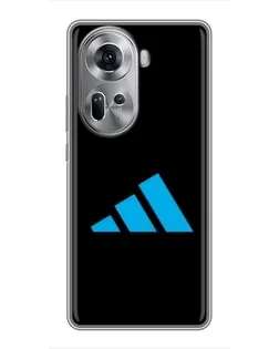 Чехол для OPPO Reno 11 5G с картинкой «Adidas Cyan Logo» Чехол для OPPO Reno 11 5G с картинкой «Adidas Cyan Logo»